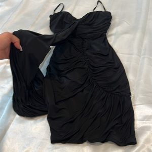 Bebe Black Drape Dress